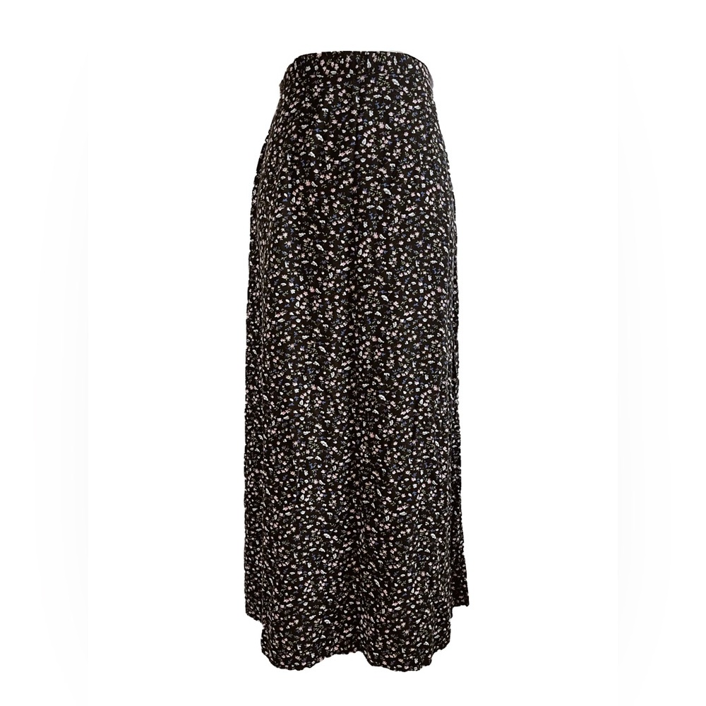 Vintage 90’s Black Floral Maxi Skirt